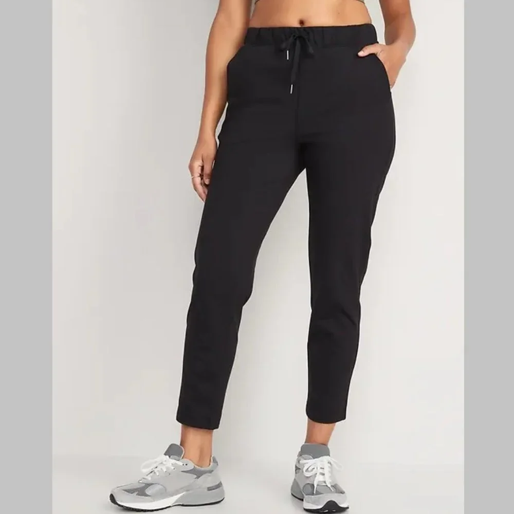 NWT! Black High-Waisted Powersoft Coze Edition Slim Taper Pants - Multiple Sizes